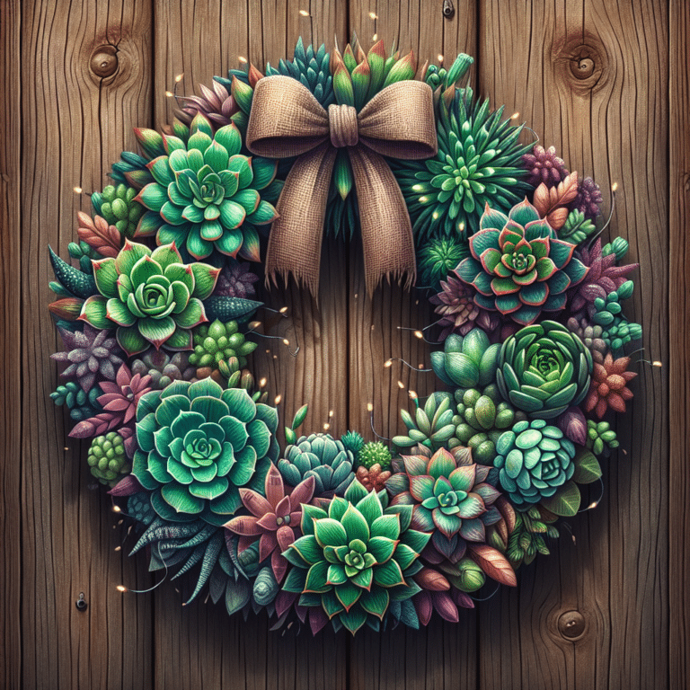 Design a Succulent Wreath for Holidays