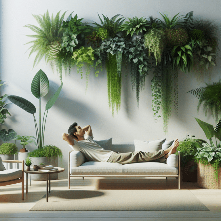 Stress-Relief from Indoor Wall Plants