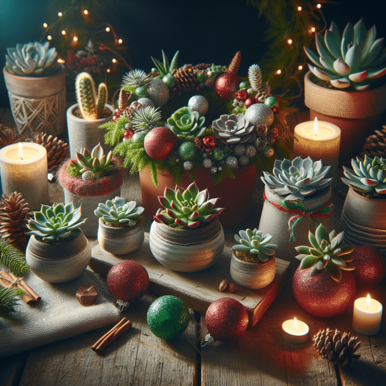 Easy DIY Holiday Decorations with Succulents